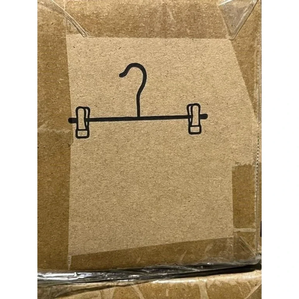 HWAJAN Metal Hangers w/Clips 50 Pack Adjustable Non-Slip for Clothing Heavy Duty